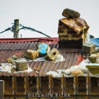 Rocks on roof