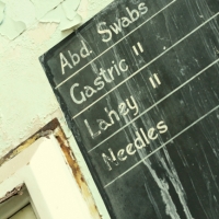 Hospital chalk board