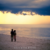 Boys on beach of Lake Malawi