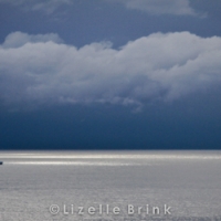 Storm over ocean