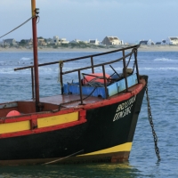 Fishing boat in bay
