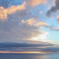 Blue sky sunset