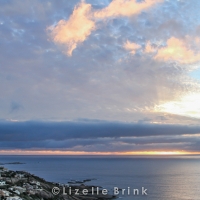 Blue sky sunset