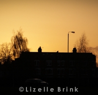 London rooftop sunset