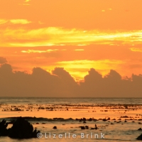 Onrus Rivier sunset over ocean
